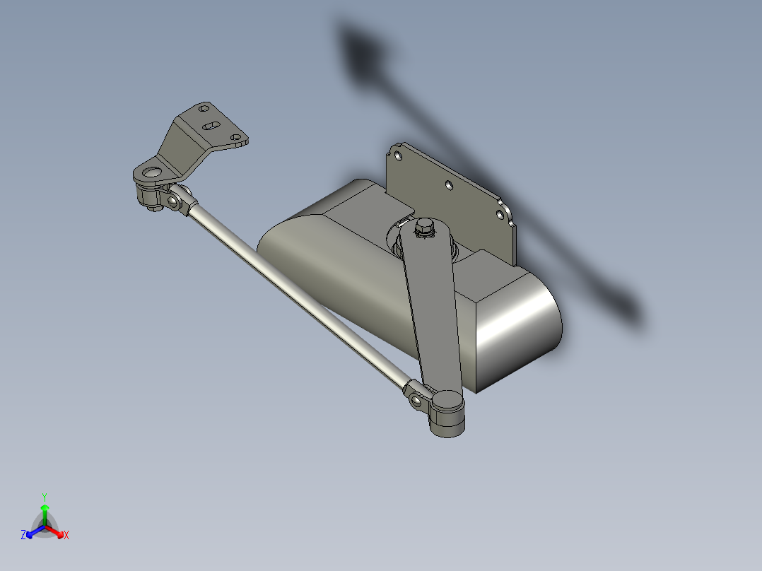 door-closer-闭门器正等轴测图