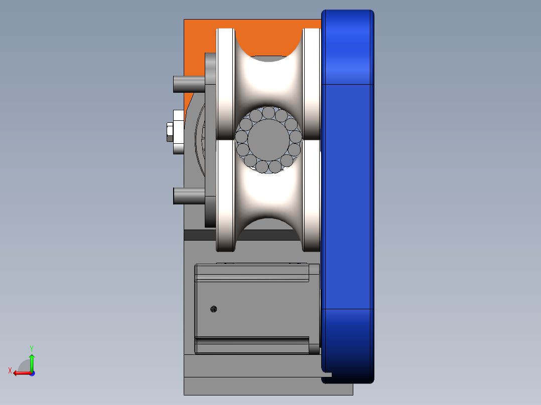 高空固定缆道除垢清理装置设计后视图