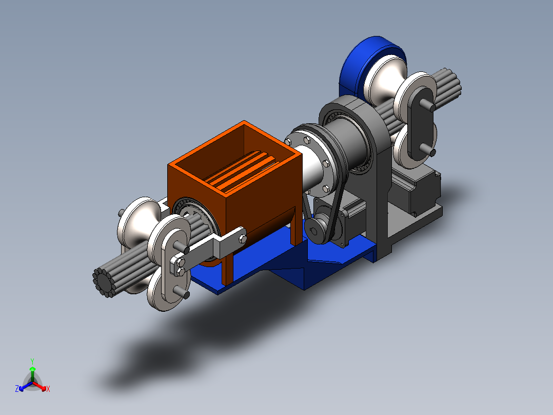 高空固定缆道除垢清理装置设计正等轴测图