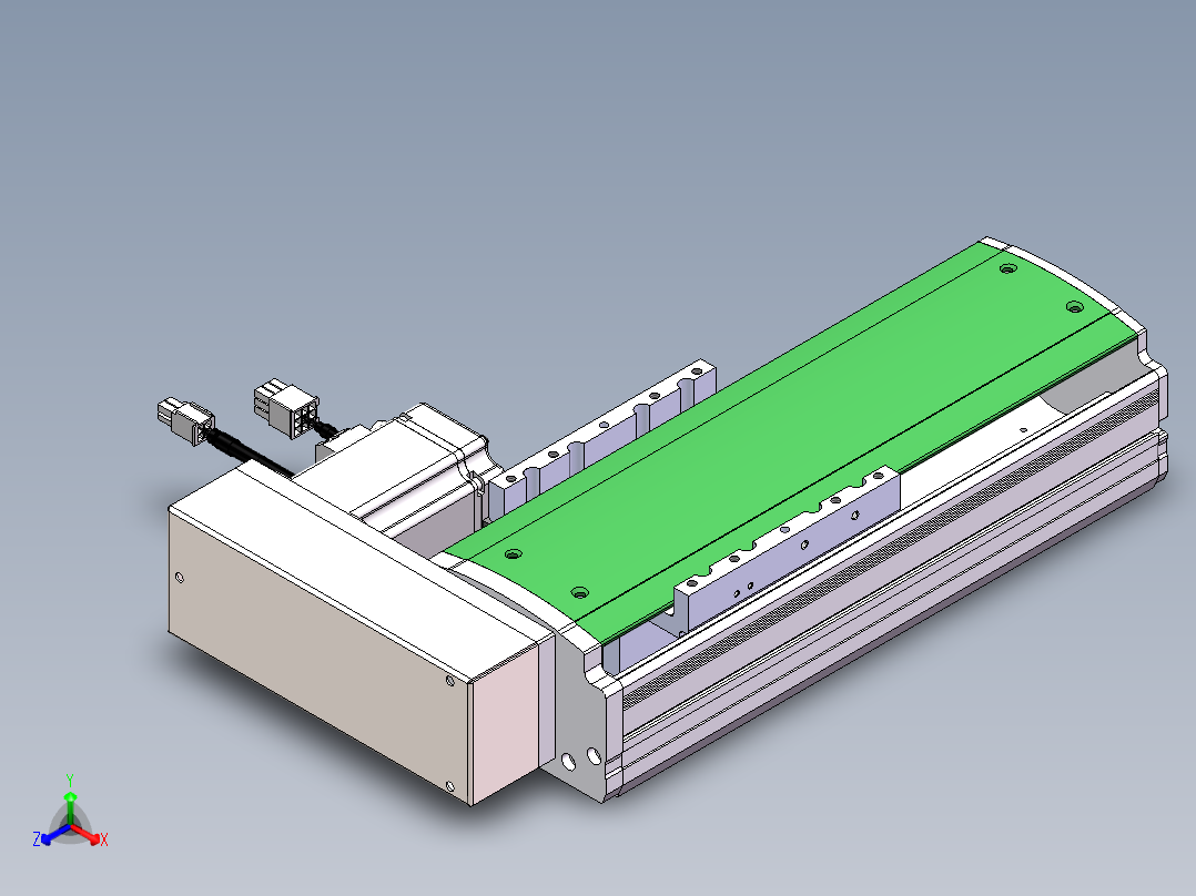MTH丝杆半封闭模组MT120BS-BR-400W正等轴测图