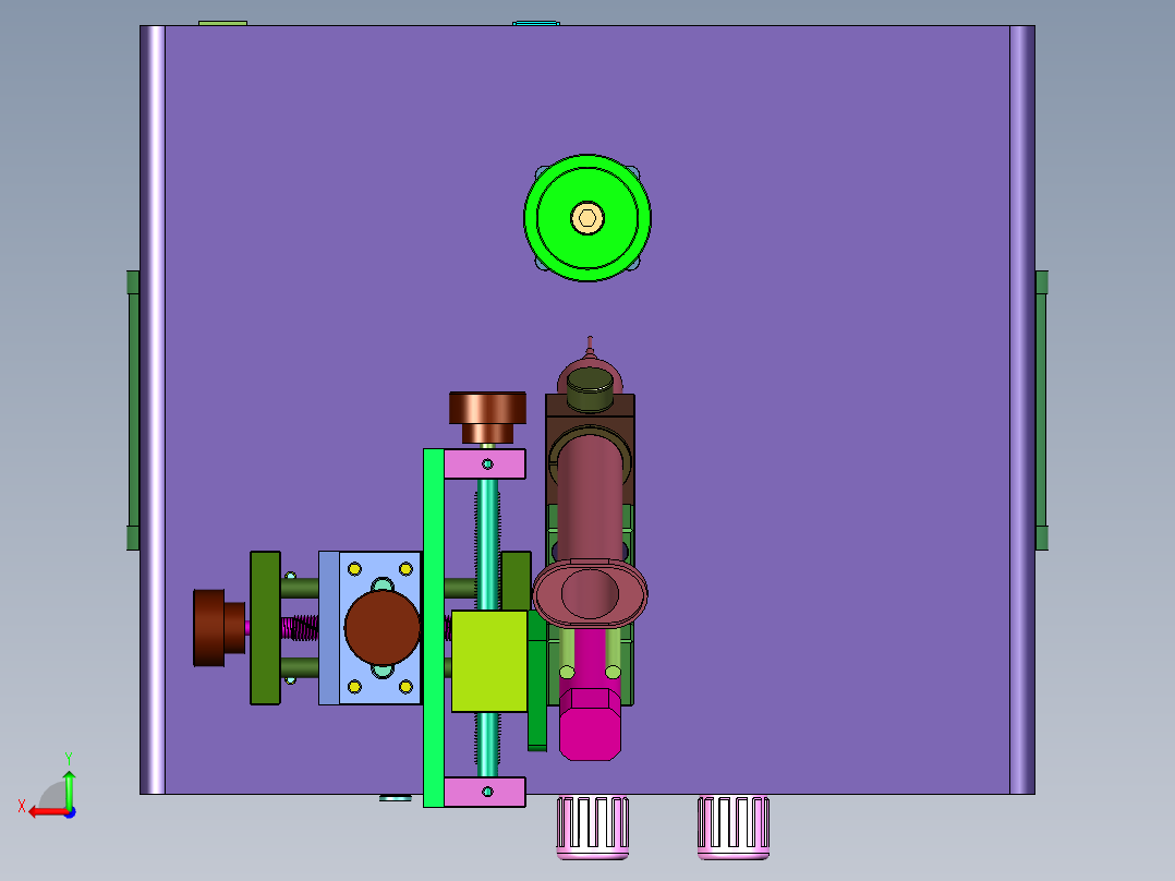 Y轴带旋转高效平台硅胶机后视图