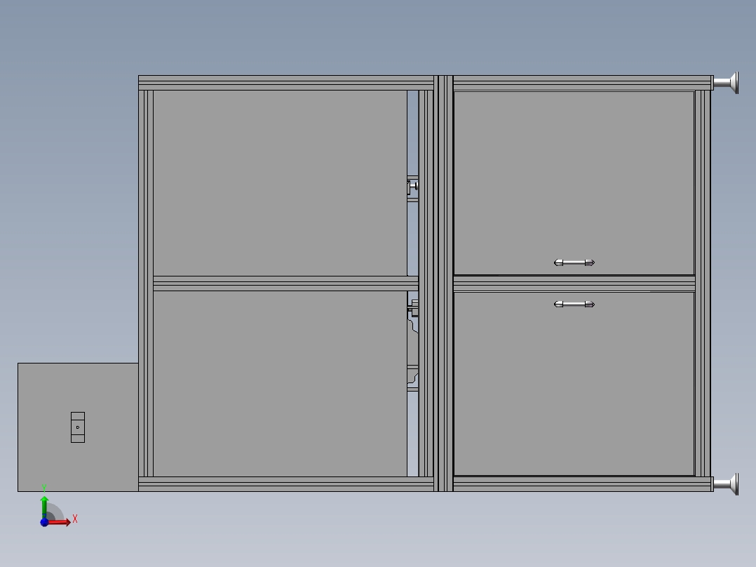 清洗机器设计模型前视图