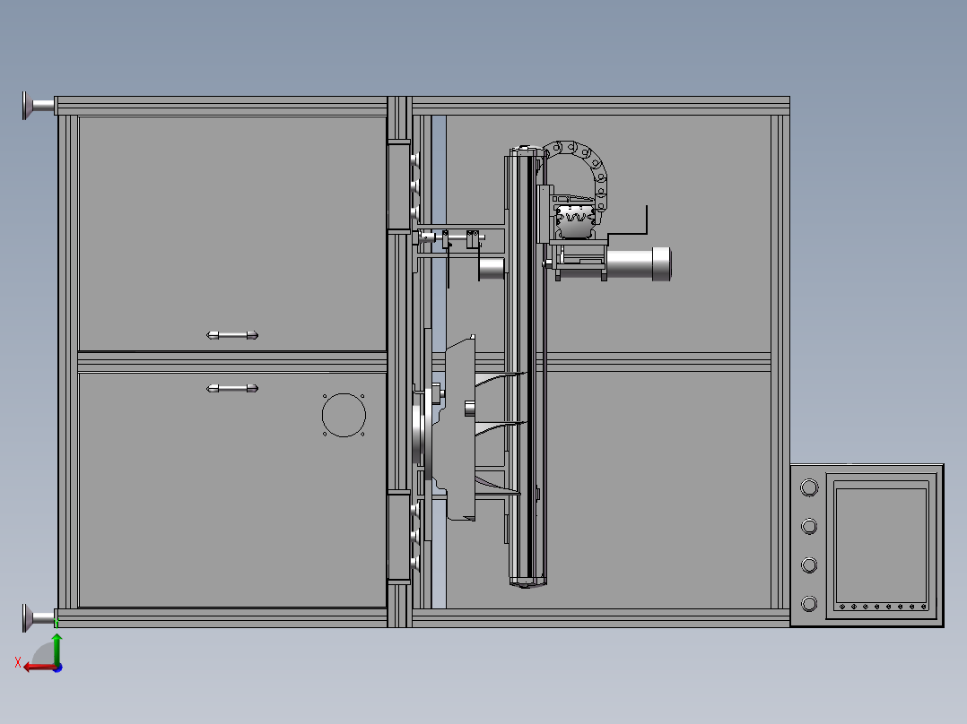 清洗机器设计模型后视图