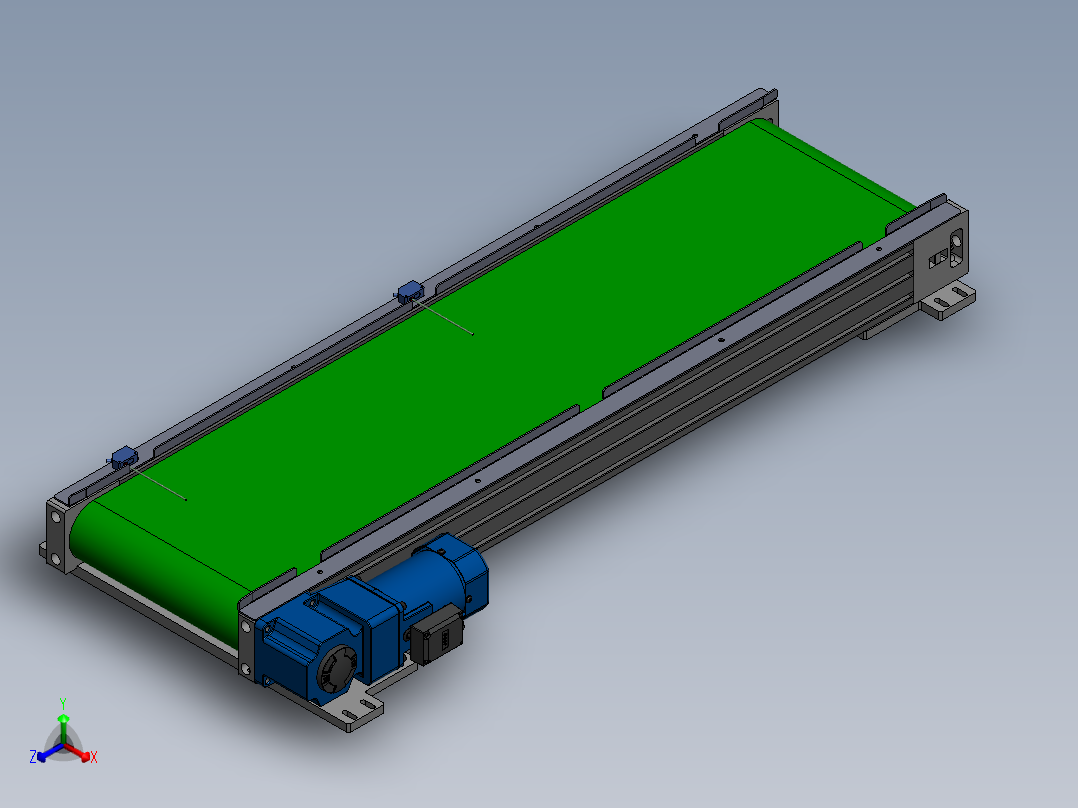 载具回流输送机sw16正等轴测图