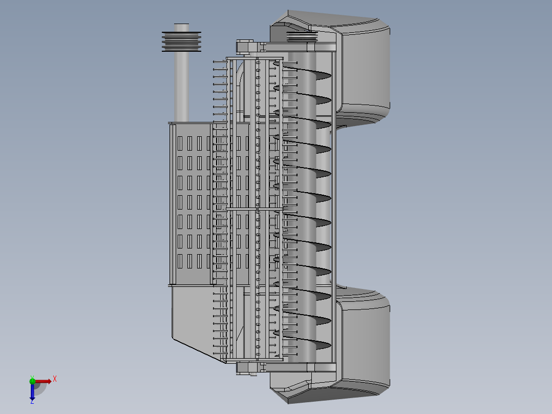 浒苔清理装置sw23可编辑俯视图