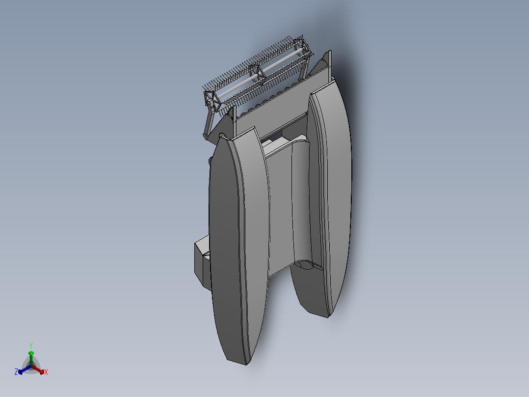 浒苔清理装置sw23可编辑正等轴测图