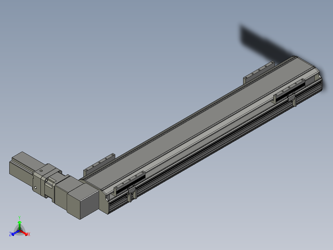 直线模组LHB17-L40-S800-R(B)设计图纸正等轴测图