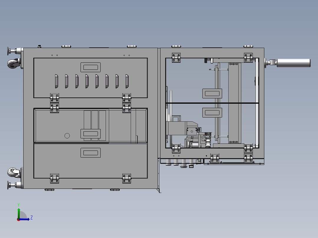 多工位摄像头测试机台左视图