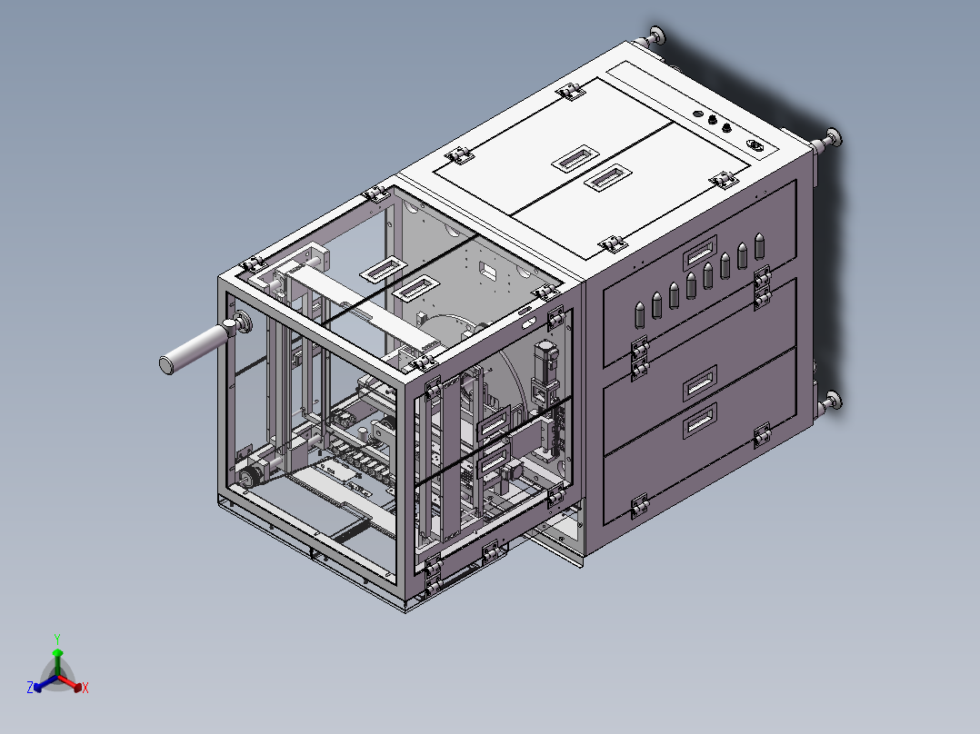 多工位摄像头测试机台正等轴测图