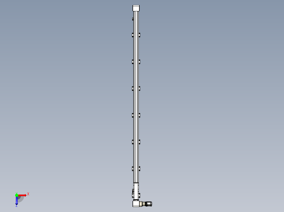 同步带滑台-欧规B8-L176-S2550-L-ZP40-D3-N5俯视图