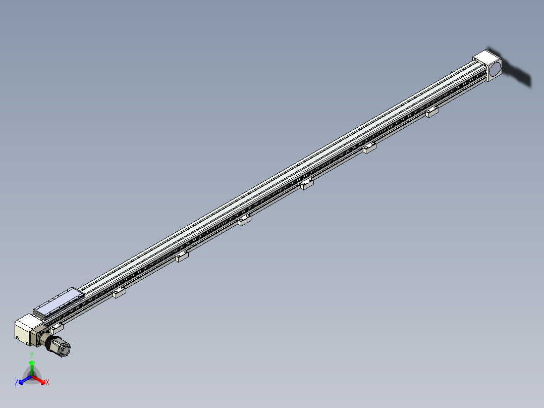 同步带滑台-欧规B8-L176-S2550-L-ZP40-D3-N5正等轴测图