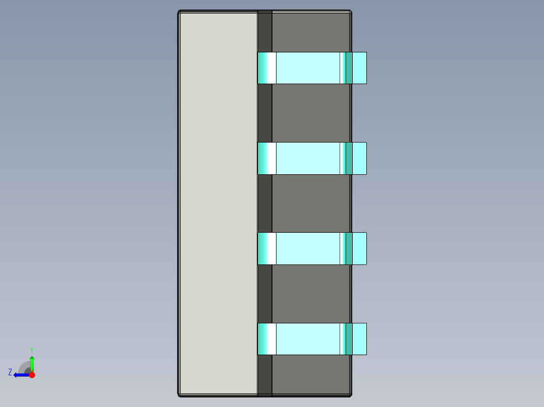 元器件3D封装SOIC8W40右视图