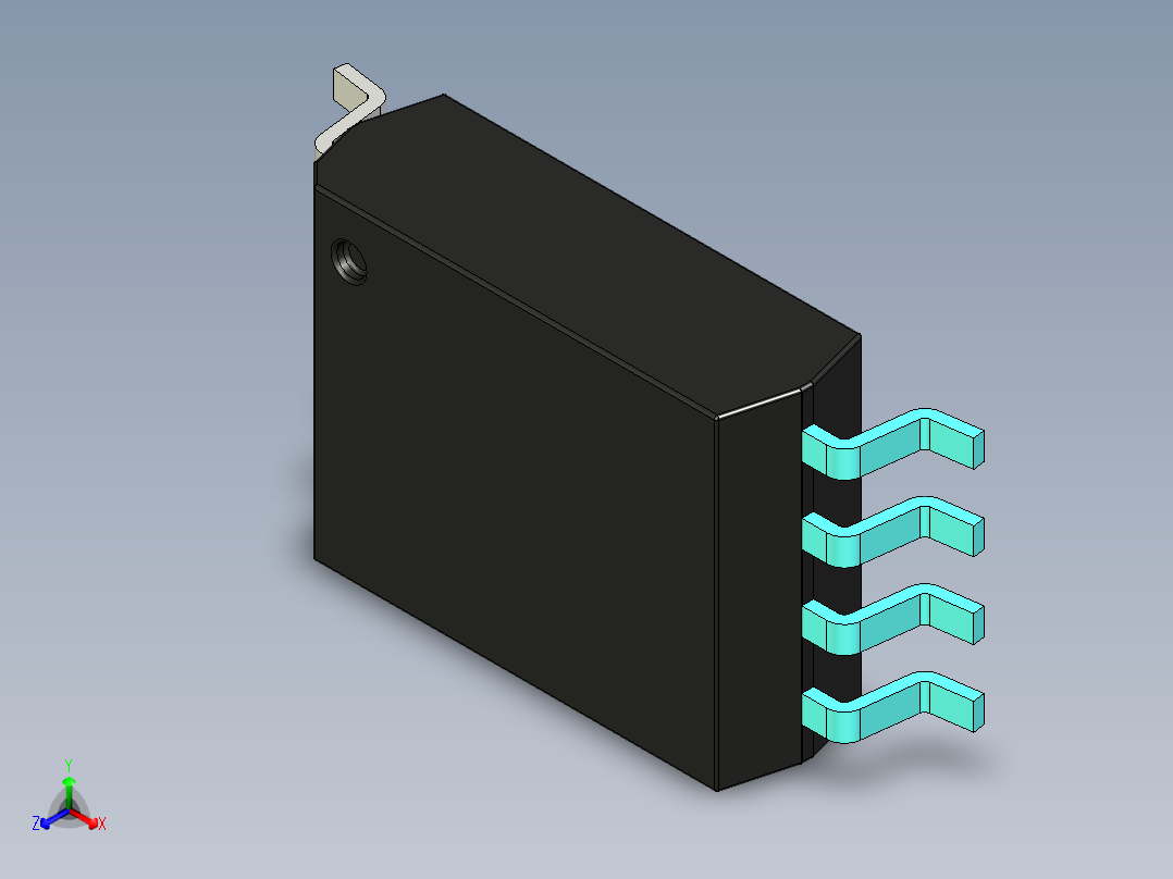 元器件3D封装SOIC8W40正等轴测图