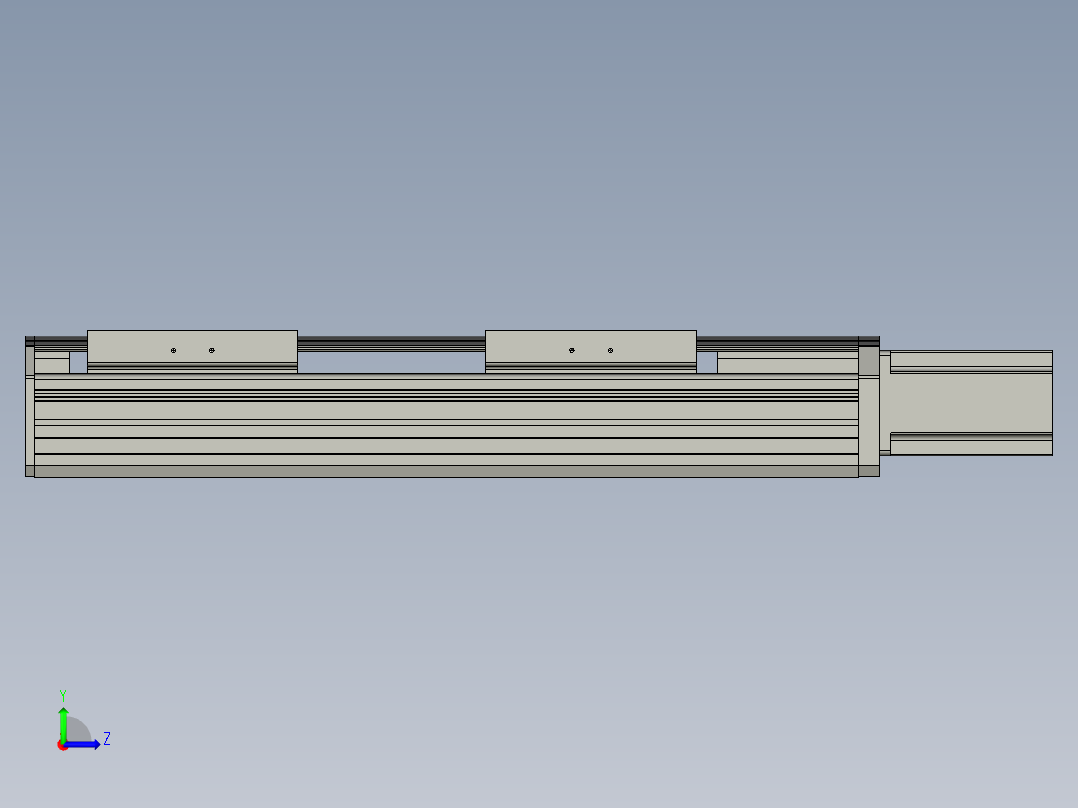 直线模组WG-LHA12-S200-M设计图纸左视图