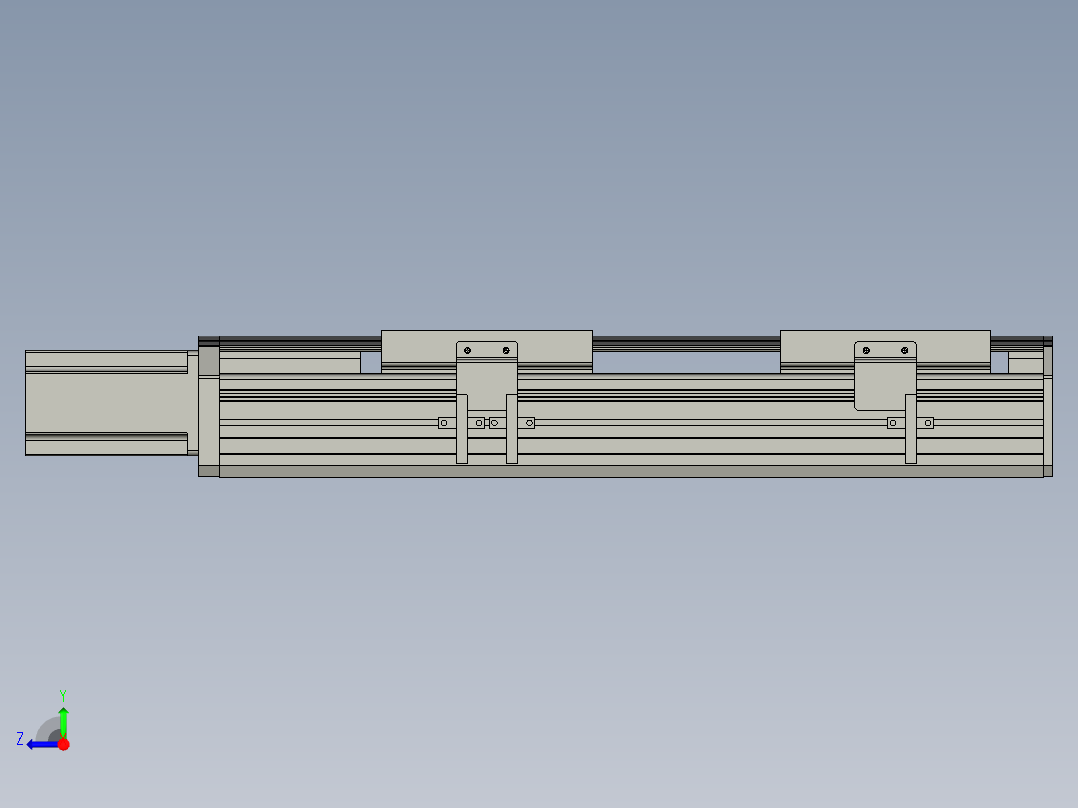 直线模组WG-LHA12-S200-M设计图纸右视图