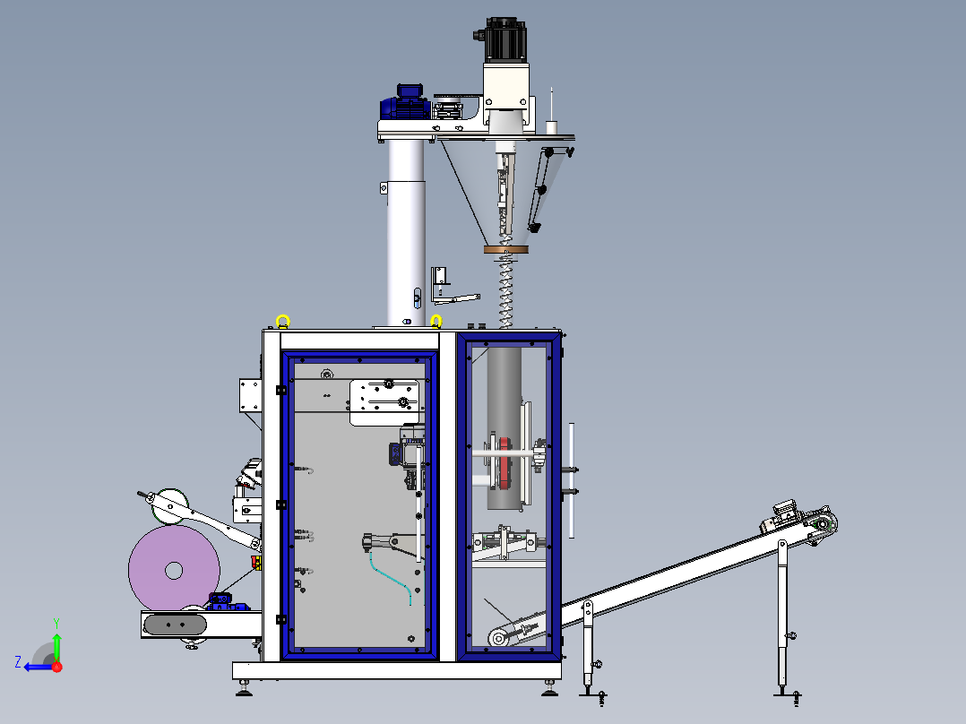 搅拌传送左视图