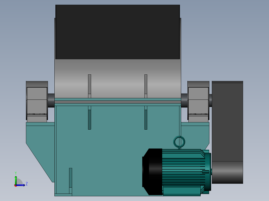 饲料破碎机任务书 （论文+CAD图纸）左视图
