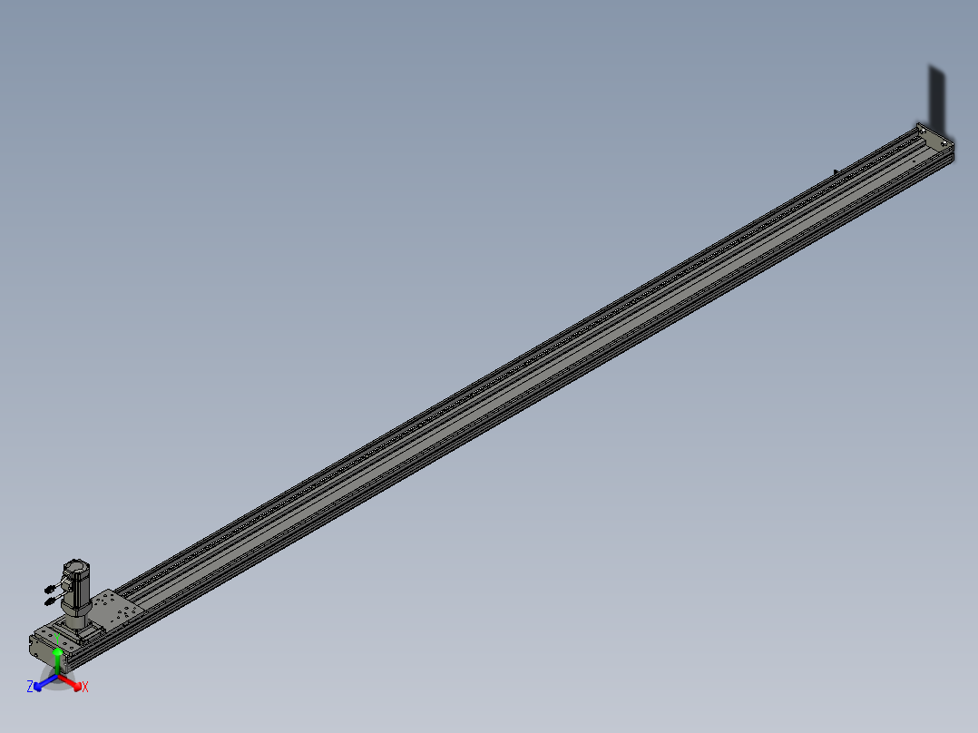 东锦齿条传动DH136G-S3000-BU-减速机+P400W正等轴测图