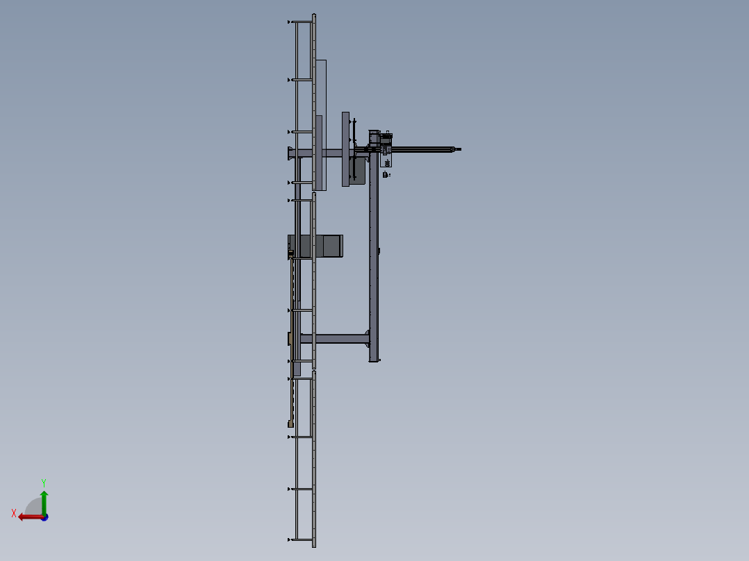 悬臂码垛机后视图