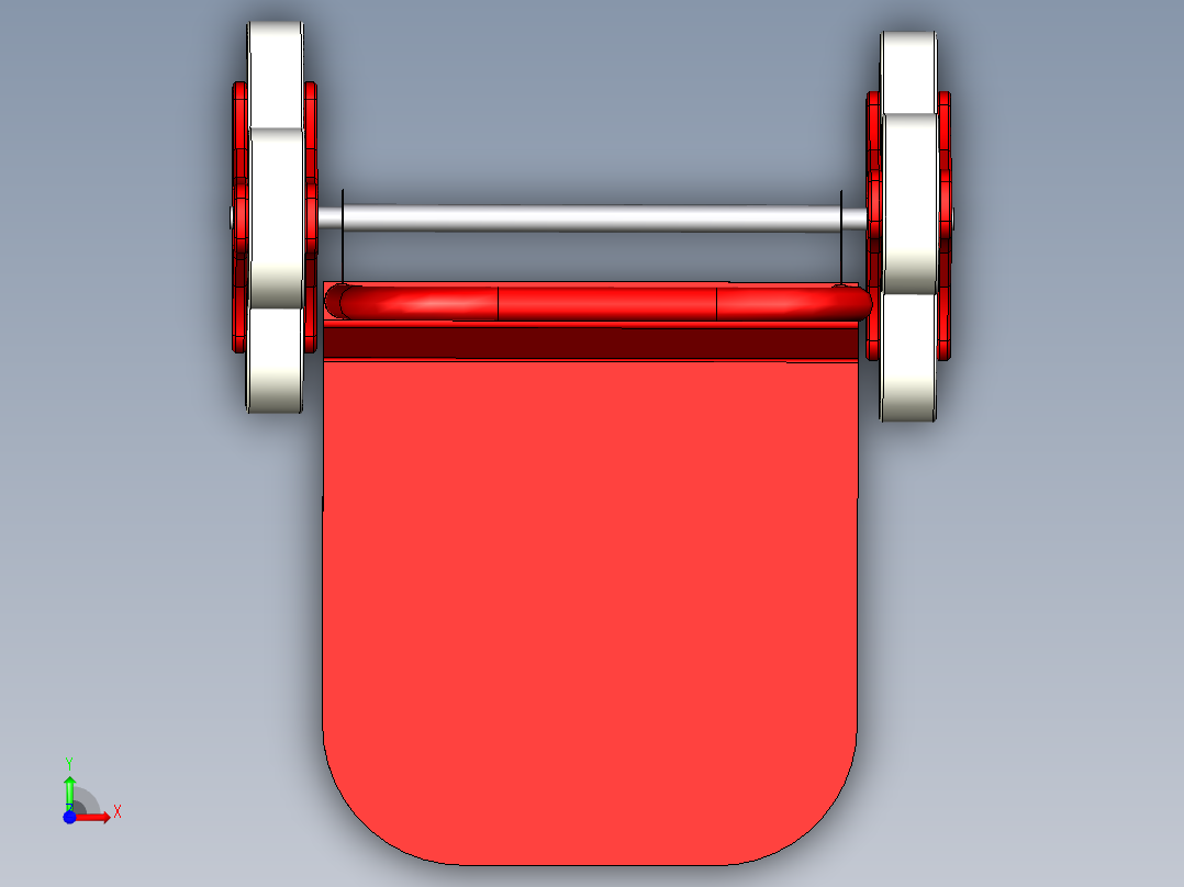 爬楼梯小车前视图