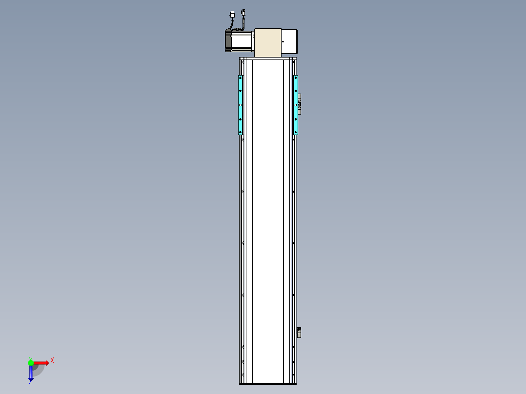 同步带滑台-半封闭B22H-L100-C-S850-RD-P75-D3-N5俯视图