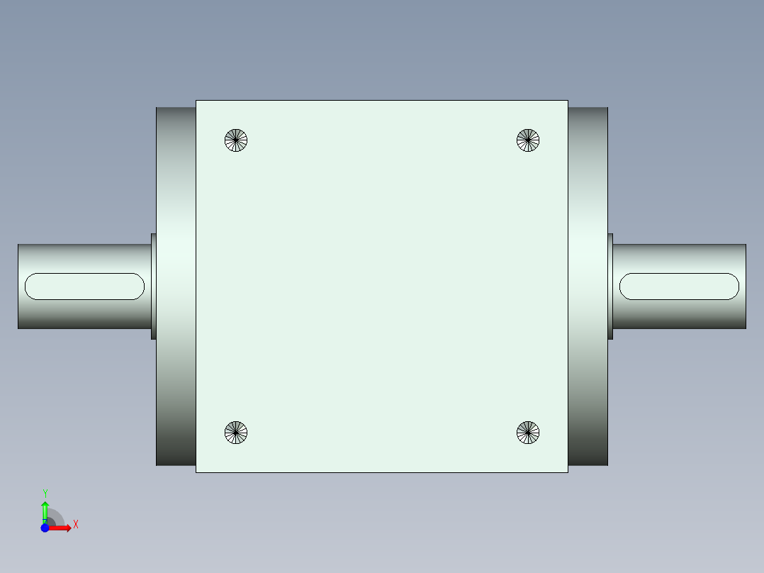 换向器PW140双轴 PLX120-L2 22-110-145-M8.stp前视图