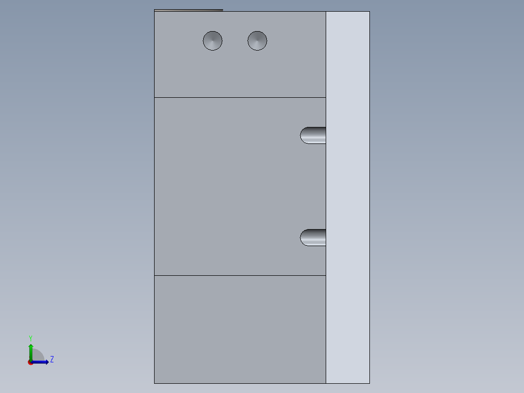 吹塑模具左视图