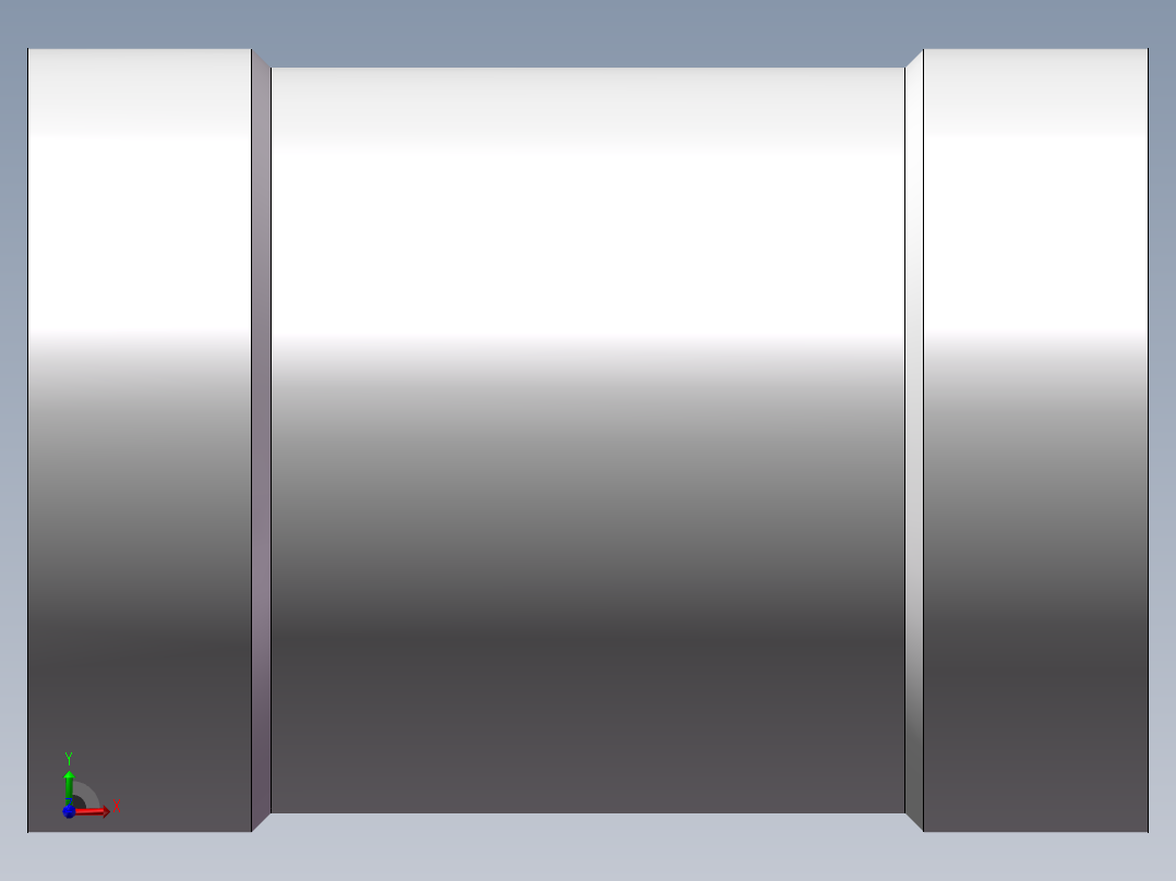 管箍-等径有边 DN10前视图