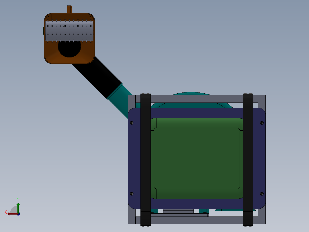 手持气吸式采棉机构的设计【含三维SW+7张CAD图纸+说明书】后视图