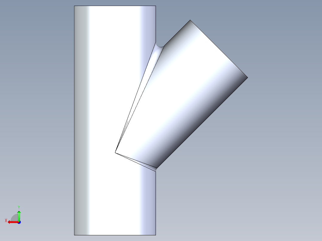 CPVC管件32-Sch80_45 Wye_SxSxS_9870-020_2in后视图