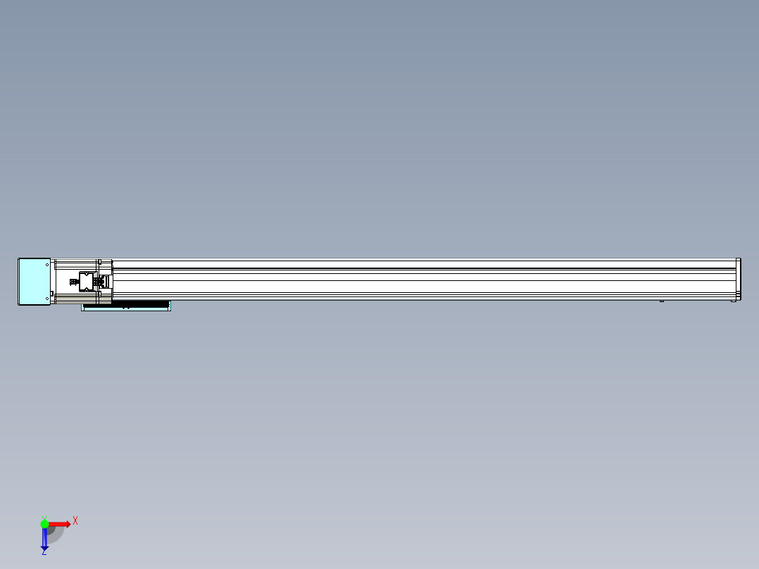 威洛博VC丝杆传动-无尘环境VC14-Lxx-C-S950-BR-ZP75-C3俯视图