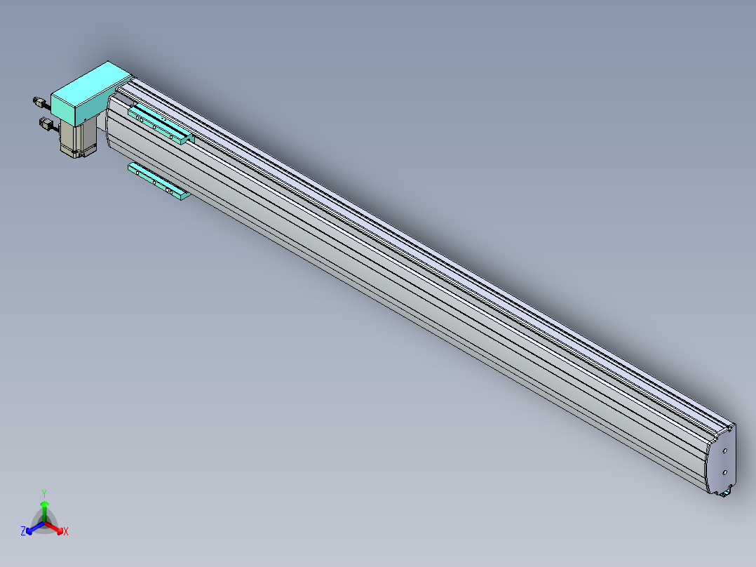 威洛博VBF同步带传动一般环境VBF14-L45-S1300-BRU-ZP40-C3正等轴测图