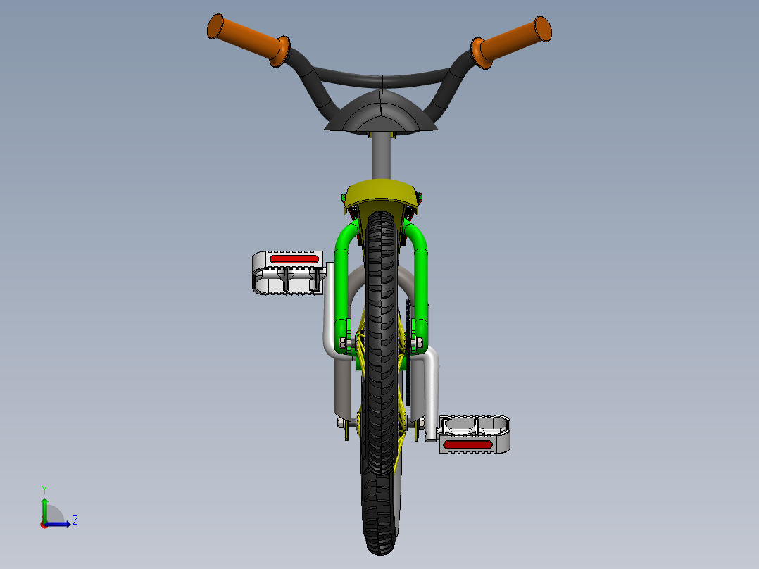 儿童自行车左视图