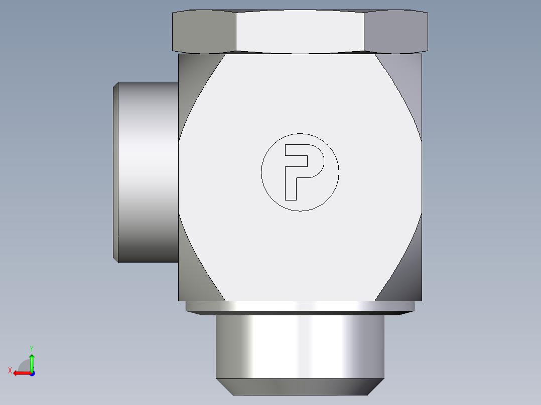 卡套式工业通用硬管接头EO_High_pressure_banjo_elbow_WH35LROMD71后视图