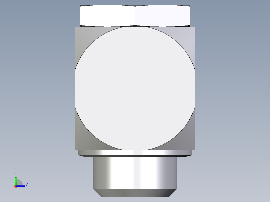 卡套式工业通用硬管接头EO_High_pressure_banjo_elbow_WH35LROMD71左视图