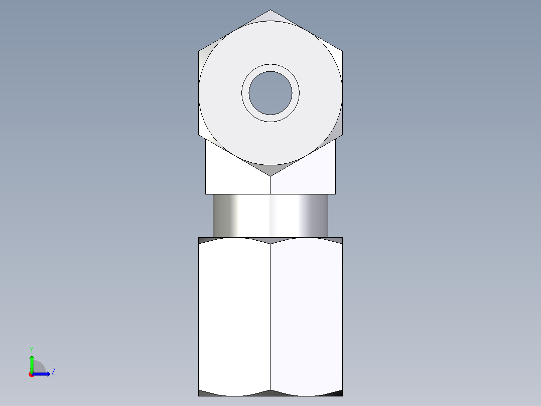 卡套式工业通用硬管接头EO_Union_tee_T04LL71左视图