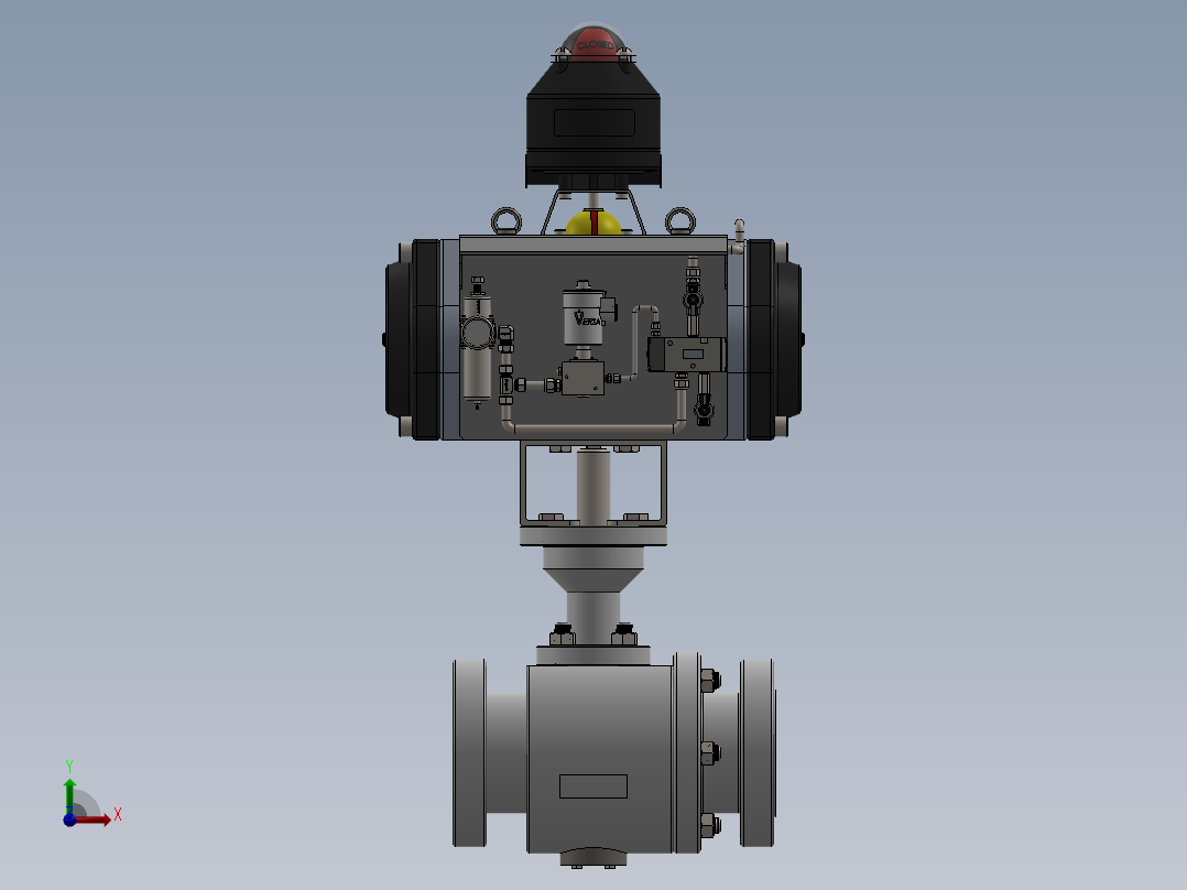 沃尔沃遍达发动机前视图