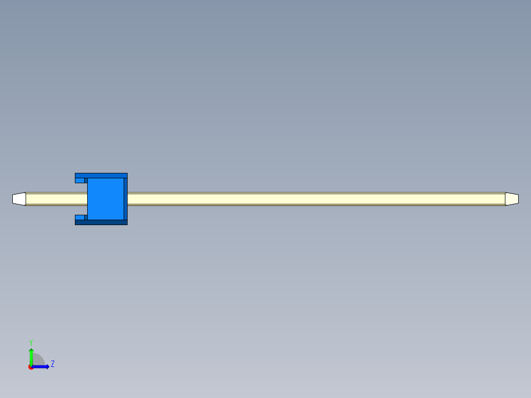彩色公头100mil（2.54mm）系列-DS1021_blue_1x17p_100mil_Type19_rev1.0左视图