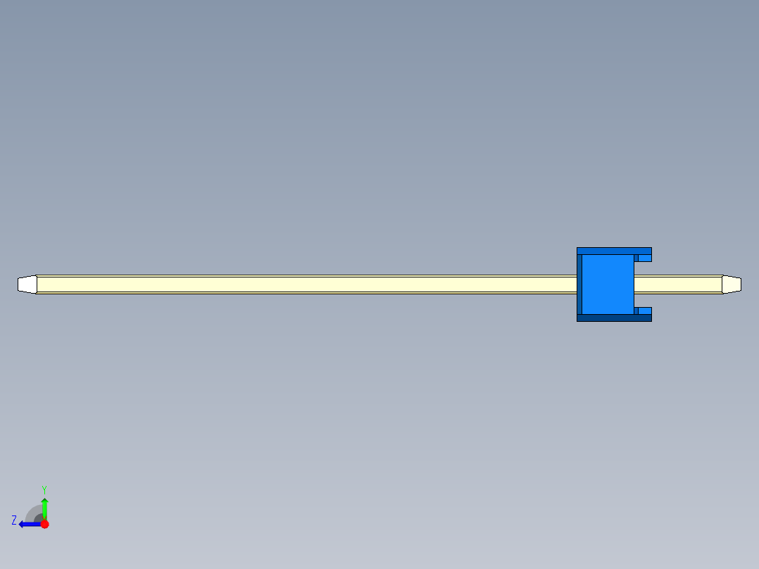 彩色公头100mil（2.54mm）系列-DS1021_blue_1x17p_100mil_Type19_rev1.0右视图