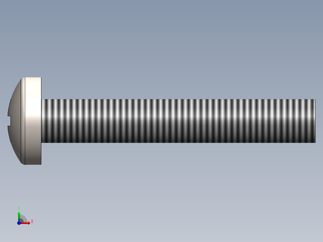 螺丝 M4 十字盘头-M4x25 Screw head.SLDPRT前视图