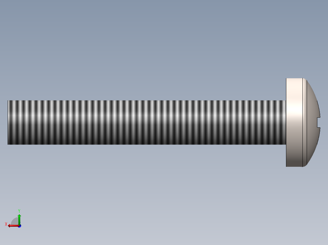 螺丝 M4 十字盘头-M4x25 Screw head.SLDPRT后视图