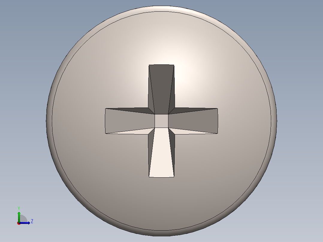 螺丝 M4 十字盘头-M4x25 Screw head.SLDPRT左视图