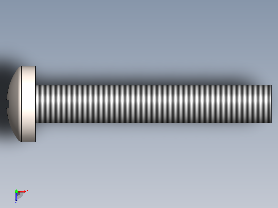螺丝 M4 十字盘头-M4x25 Screw head.SLDPRT俯视图