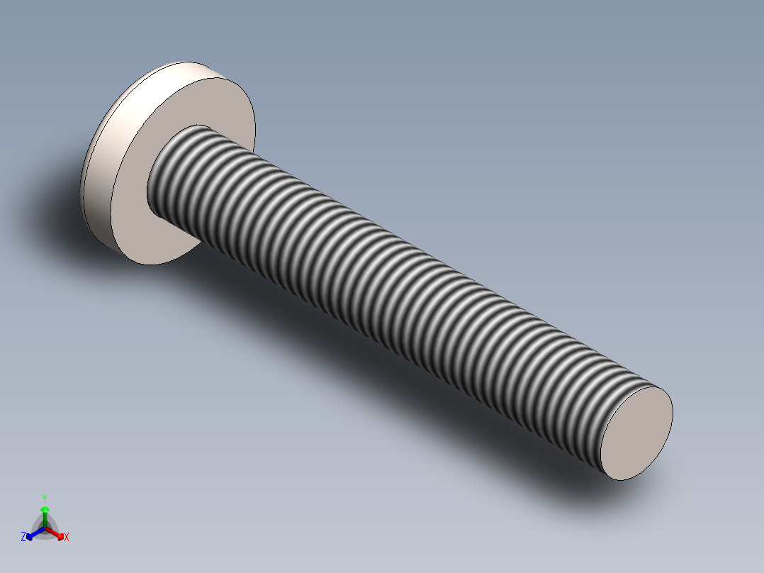 螺丝 M4 十字盘头-M4x25 Screw head.SLDPRT正等轴测图