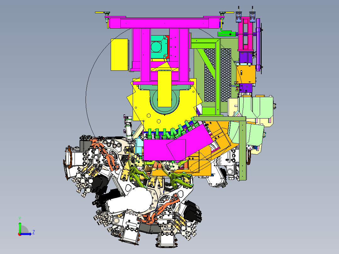 点焊夹具3D数模图纸 STP格式左视图