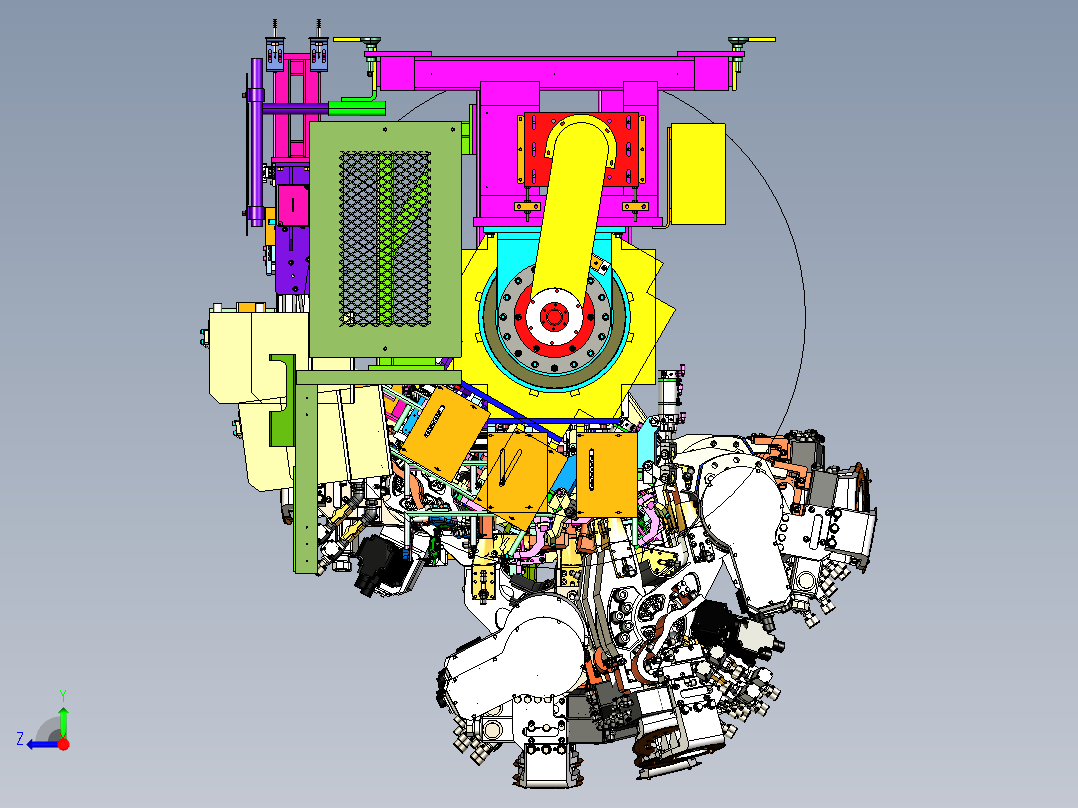 点焊夹具3D数模图纸 STP格式右视图