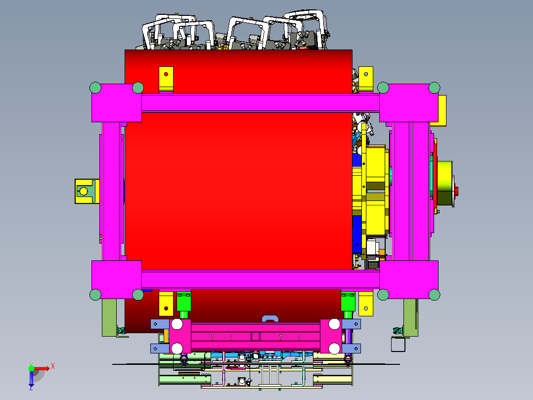 点焊夹具3D数模图纸 STP格式俯视图