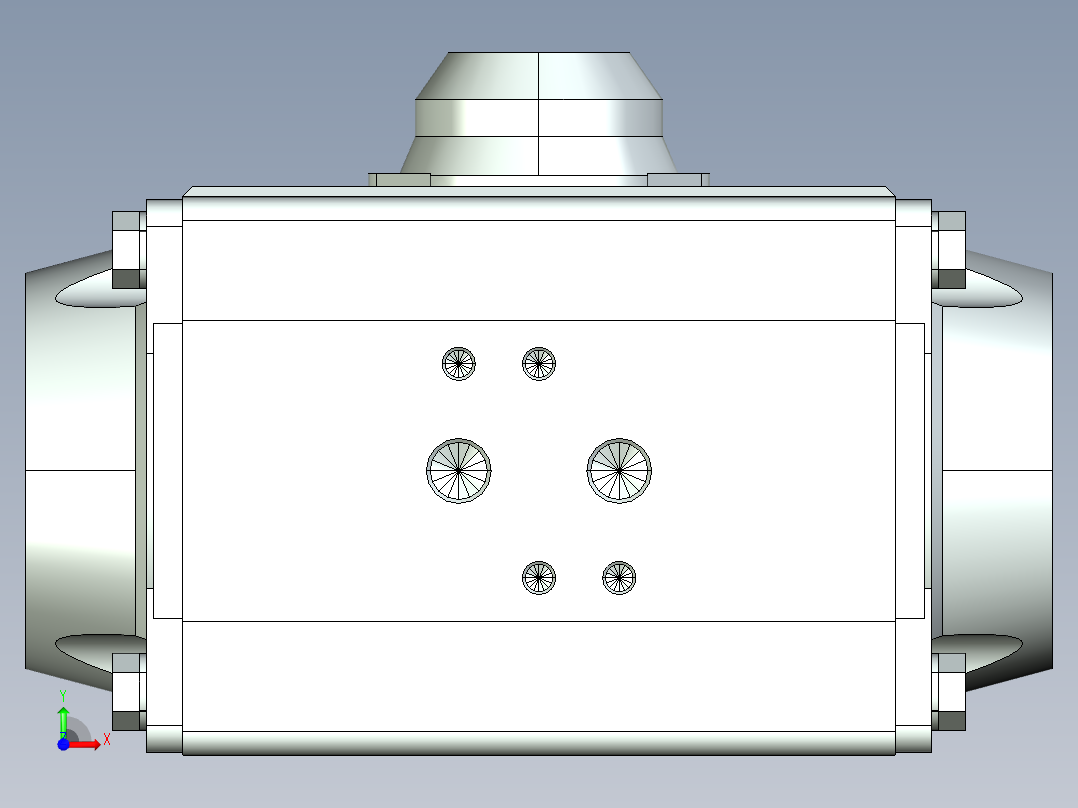 阀门模型-2051_30pneumatic_rotary_actuator前视图