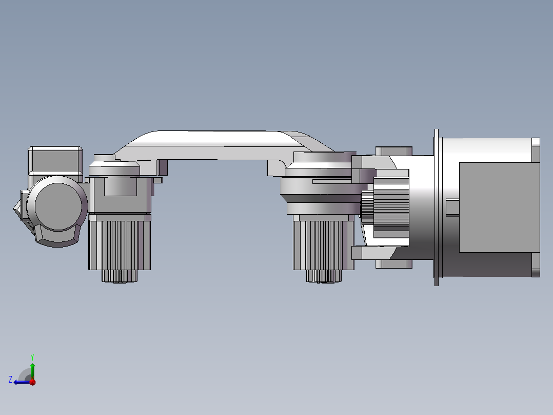 一台工业机器人右视图