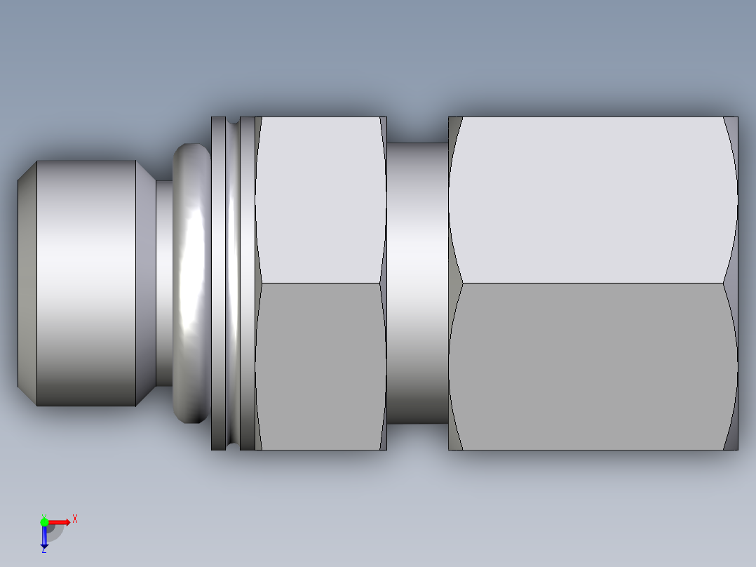 卡套式工业通用硬管接头EO_Male_Stud_connector_GEO08SMCF俯视图